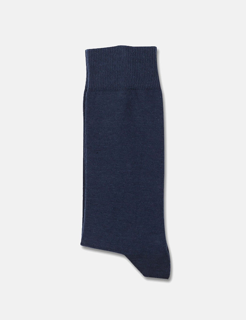 Democratique Solid Socks - Solid Navy Blue