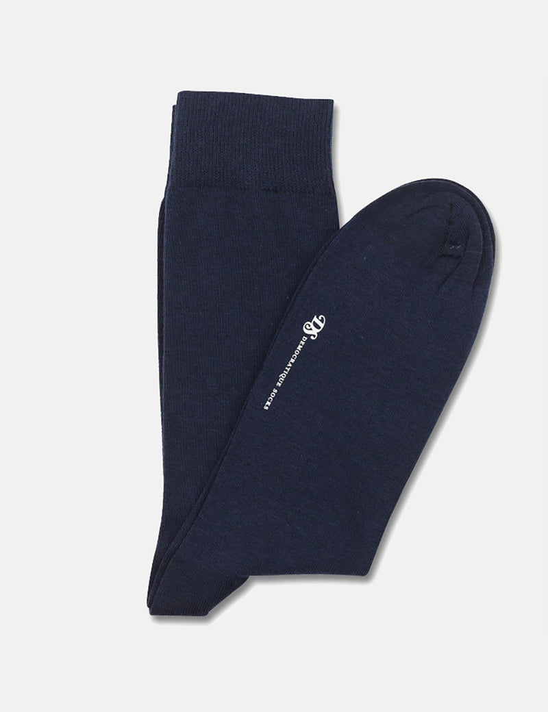 Democratique Solid Socks - Solid Navy Blue