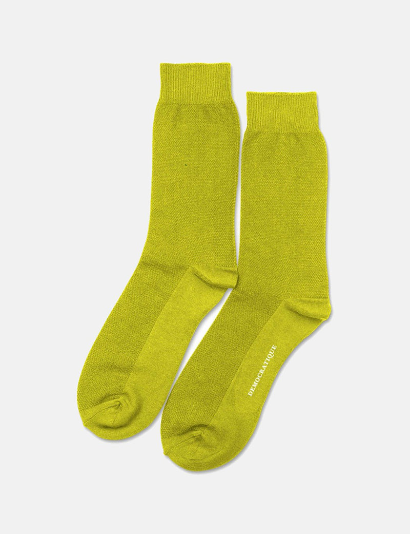 Democratique Original Solid Socks - Bright Yellow