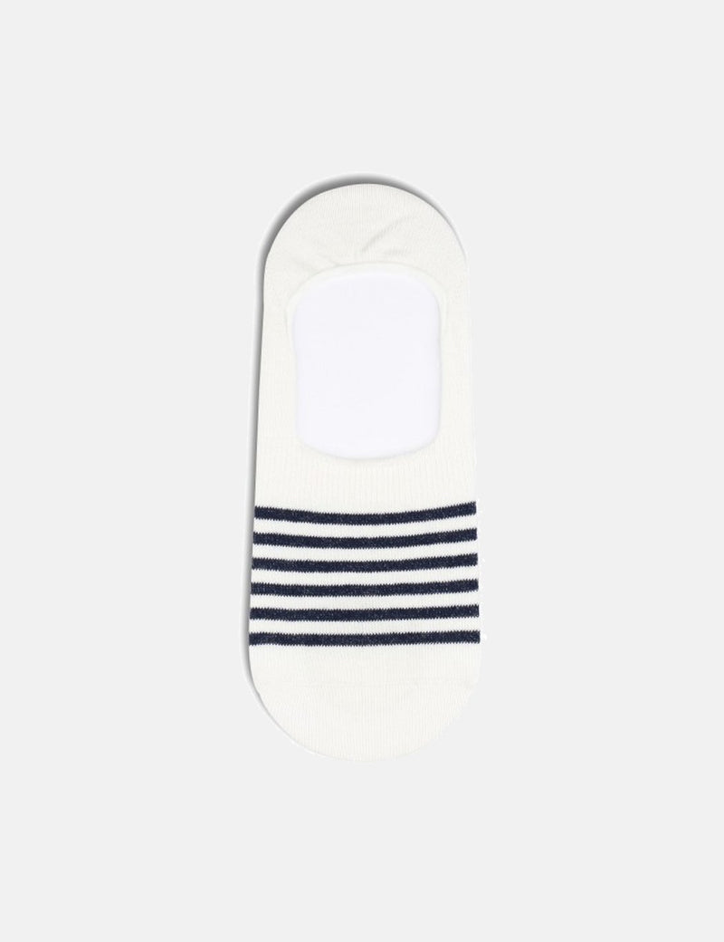 Democratique Sneaker Socks Invisible 3 pack - Navy/Broken White Stripes - Article