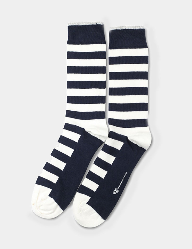Democratique Original Striper Socks - Navy/White - Article