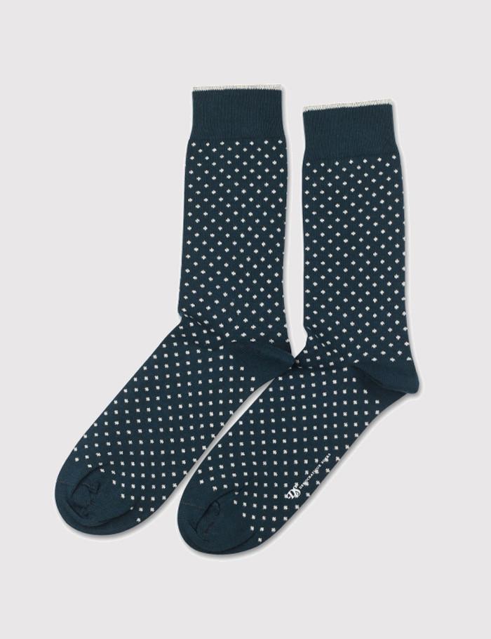 Democratique Polkadot Socks - Emerald Green/White - Article