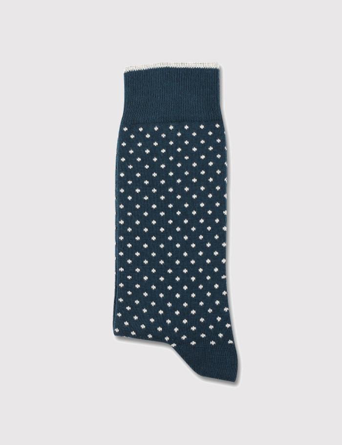 Democratique Polkadot Socks - Emerald Green/White - Article