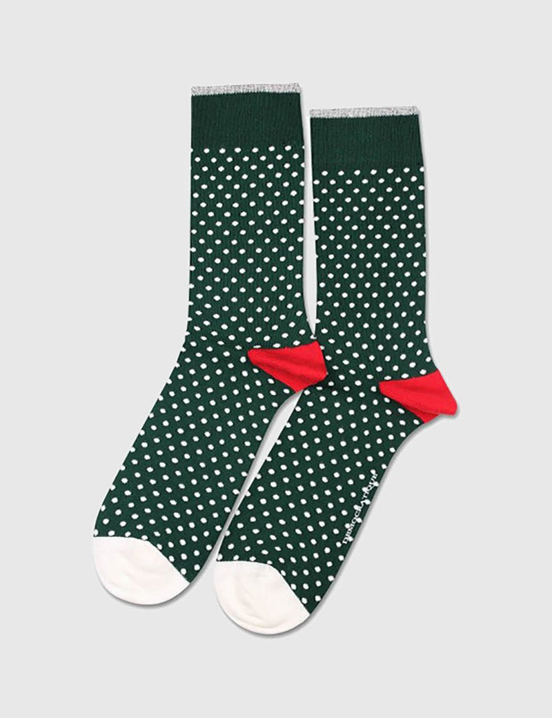 Democratique Originals Polkadot Socks - Forrest Green - Article
