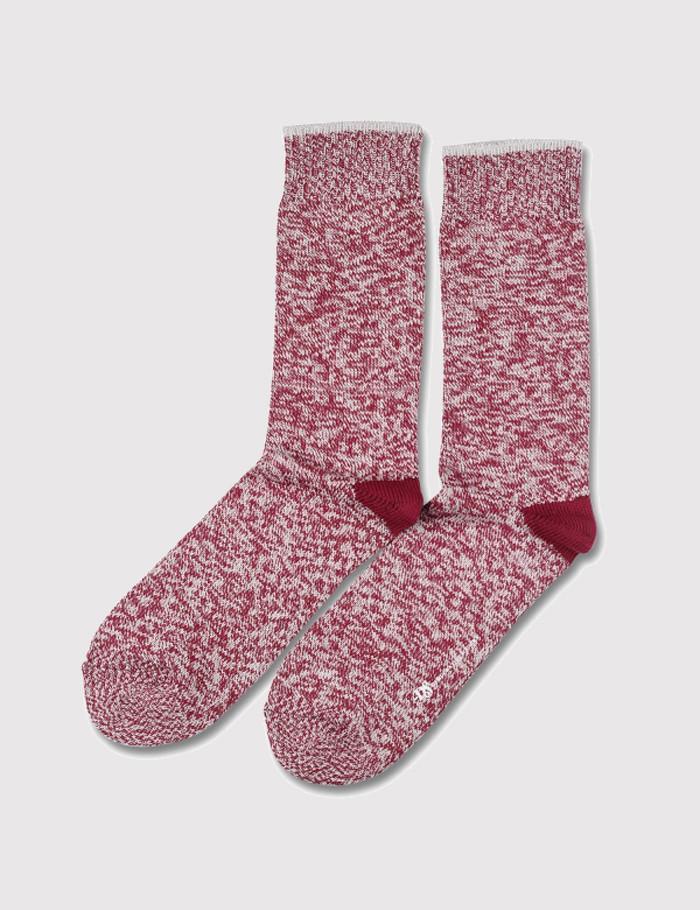 Democratique Relax Twister Socks - Red Wine/Stone - Article