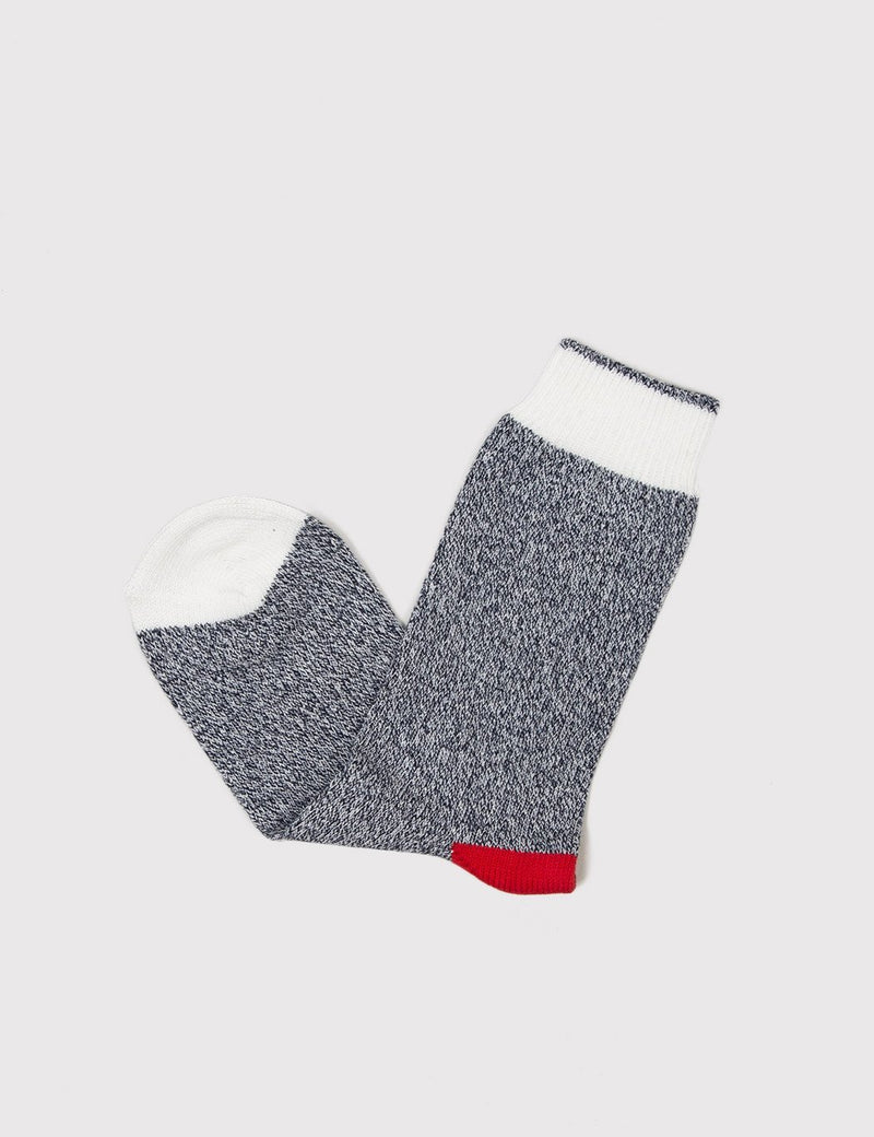 Democratique Relax Melange Contrast Socks - Navy/White/Red - Article