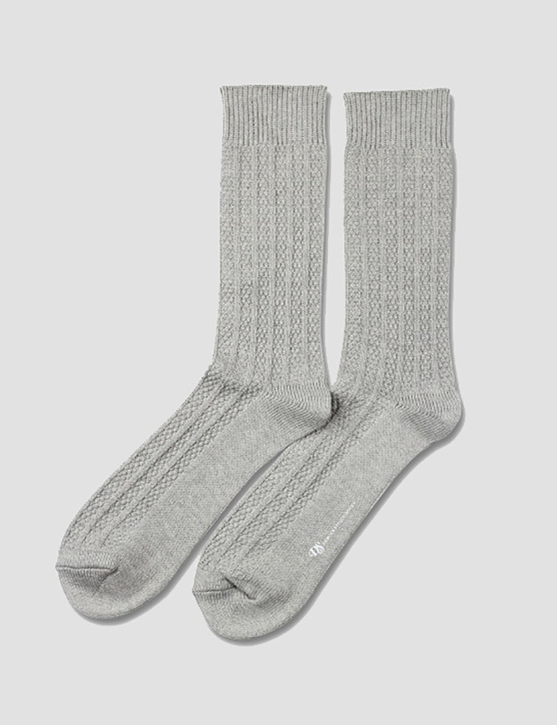 Democratique Relax Bubble Socks - Light Grey Melange - Article