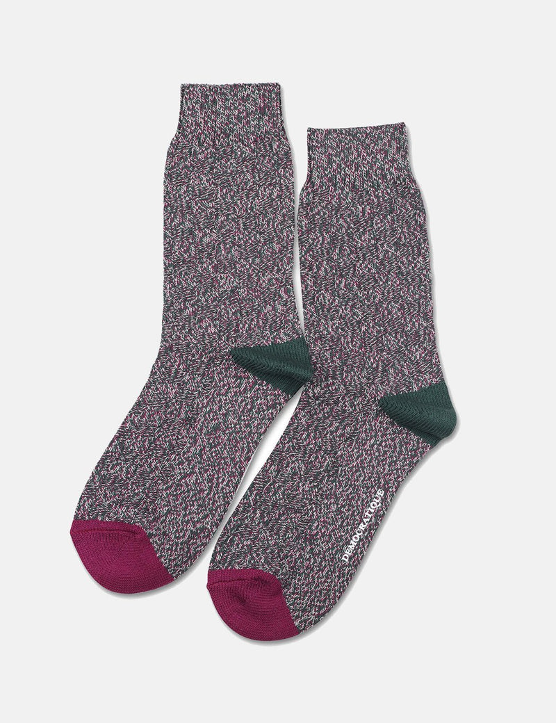 Democratique Relax 8 by 8 Weave Socks - Forrest Green - Article