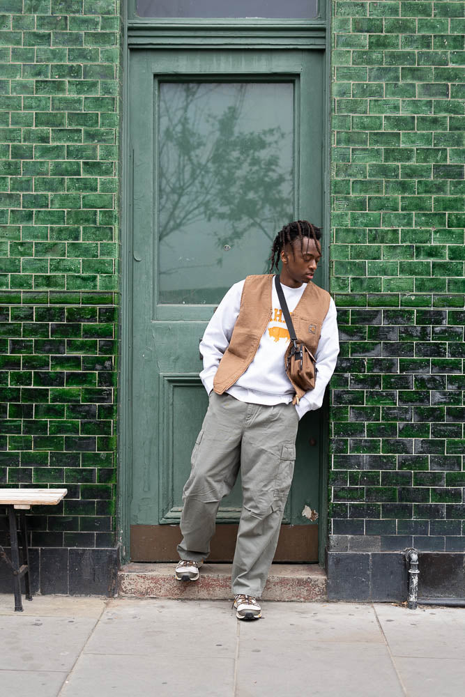 Carhartt-WIP Locker Sweatshirt - Ash Heather/Brown