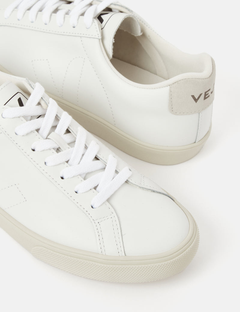 Women's Veja Esplar Leather Trainers - Extra White