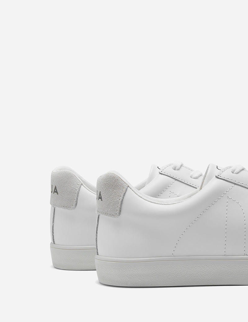 Baskets Veja Esplar (Cuir) - Extra Blanc/Blanc Puxador