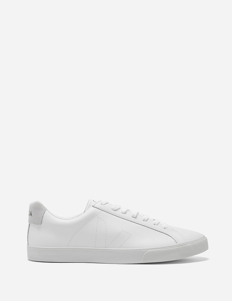 Baskets Veja Esplar (Cuir) - Extra Blanc/Blanc Puxador