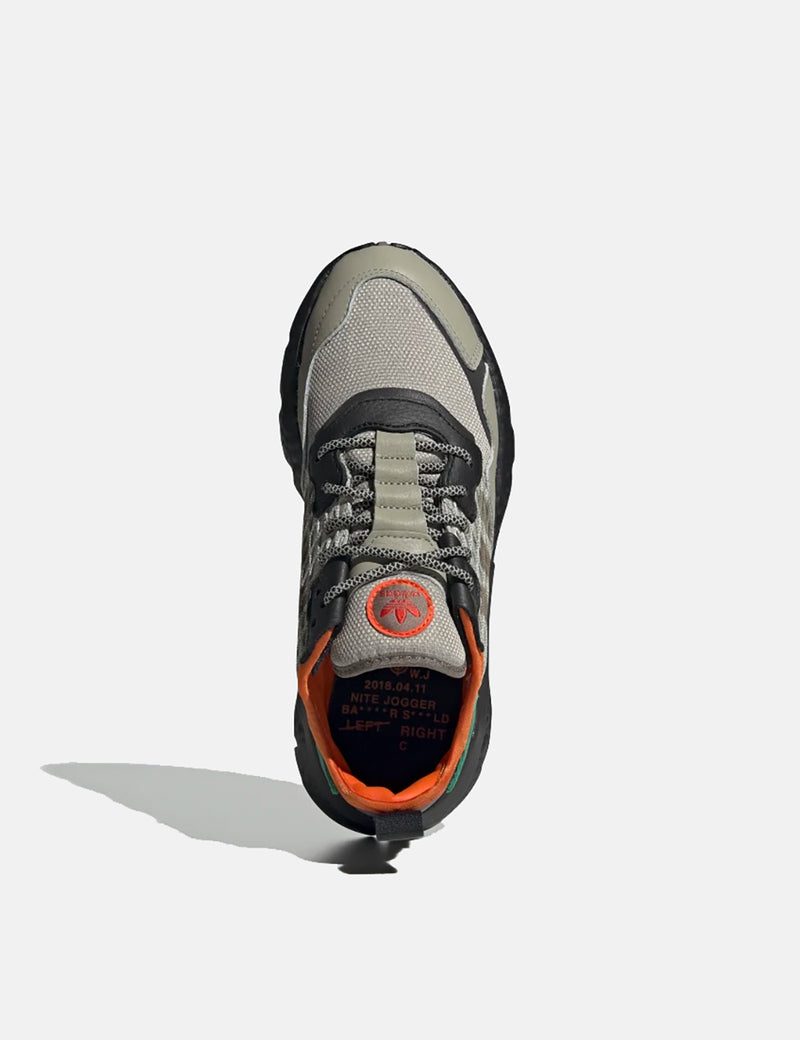 adidas Nite Jogger Shoes (EE5569)-블랙/Seasame/오렌지