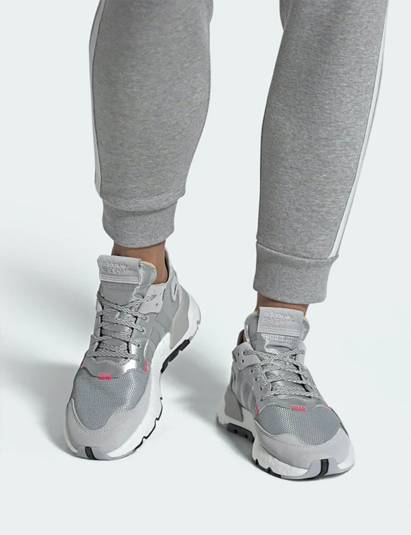 adidas Nite Jogger Shoes (EE5851) - Silver Metallic / Light Solid Grey / Core Black