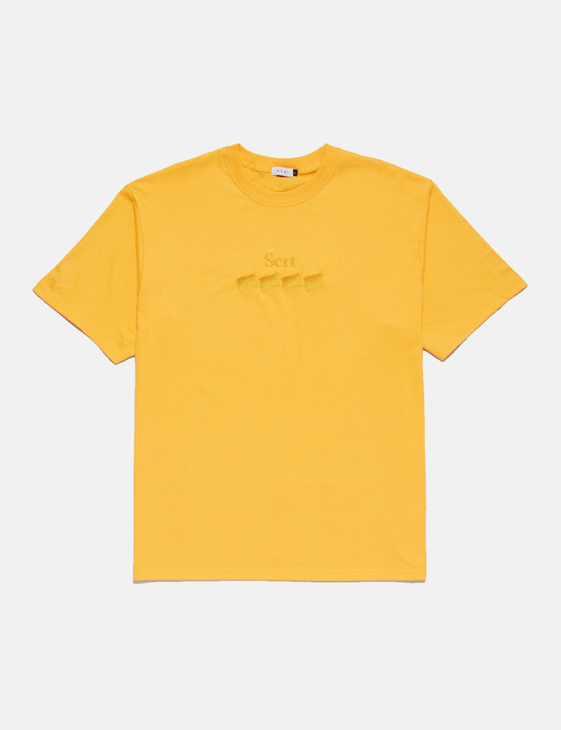 SCRT Emb Flag T-Shirt - Yellow