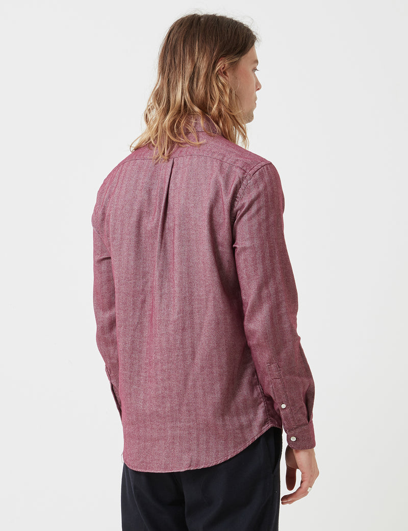 Portuguese Flannel Espiga Shirt - Bordeaux