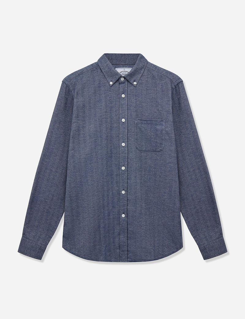 Chemise Espiga en flanelle portugaise - Bleu
