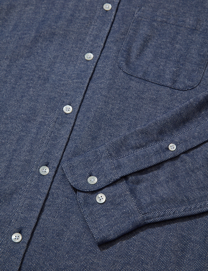 Chemise Espiga en flanelle portugaise - Bleu