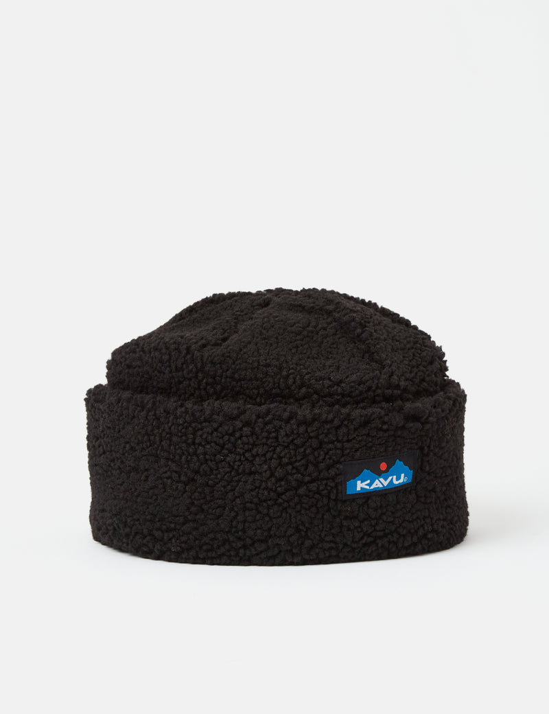Kavu Fur Ball Beanie Hat - Black Smoke