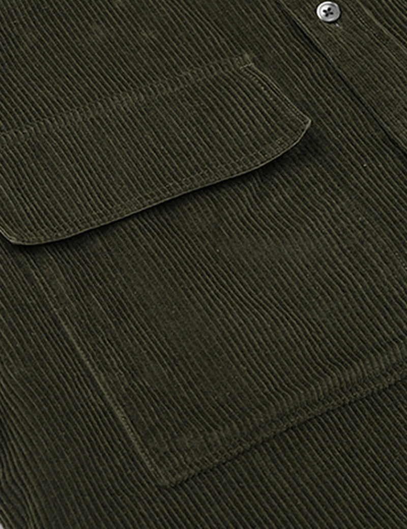 FrizmWORKS Heavy 8W Corduroy Shirt Jacket - Olive Green