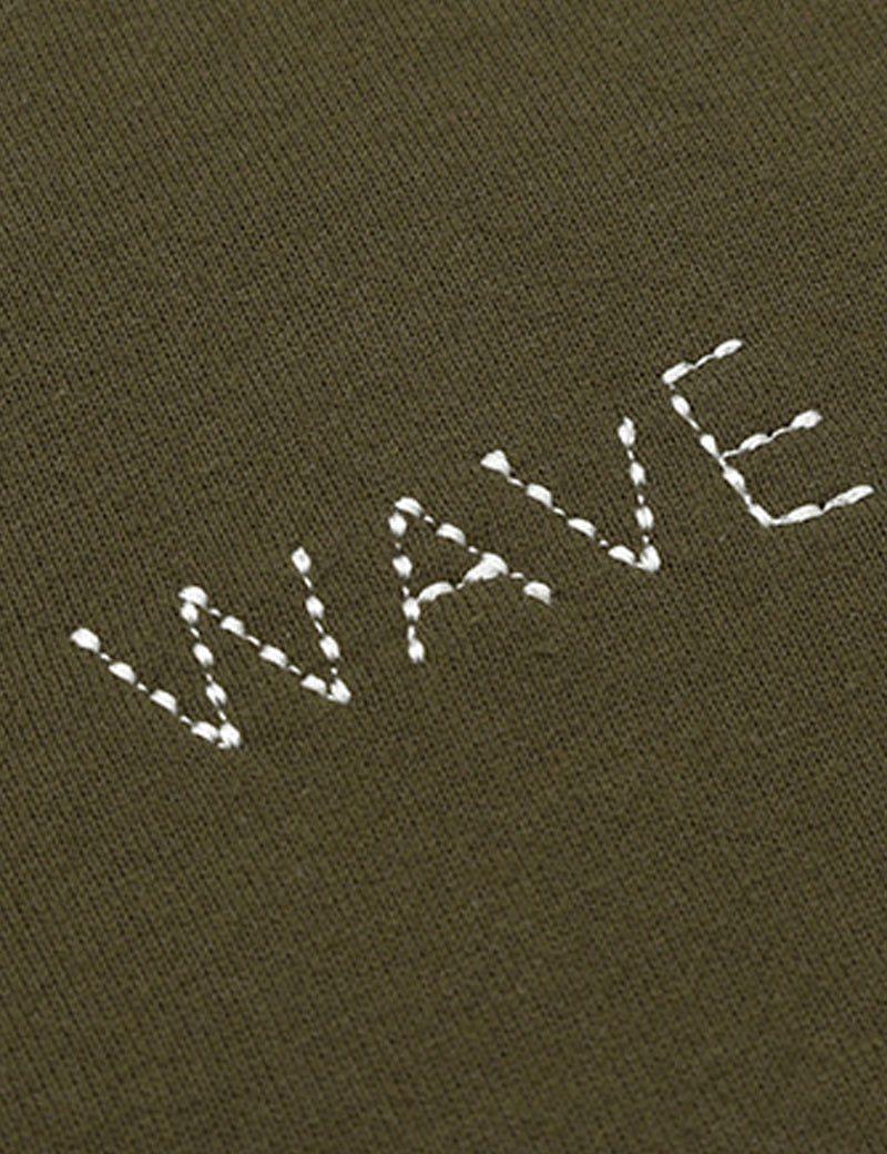 FrizmWORKS Wave Needlework Sweatshirt - Olive Green