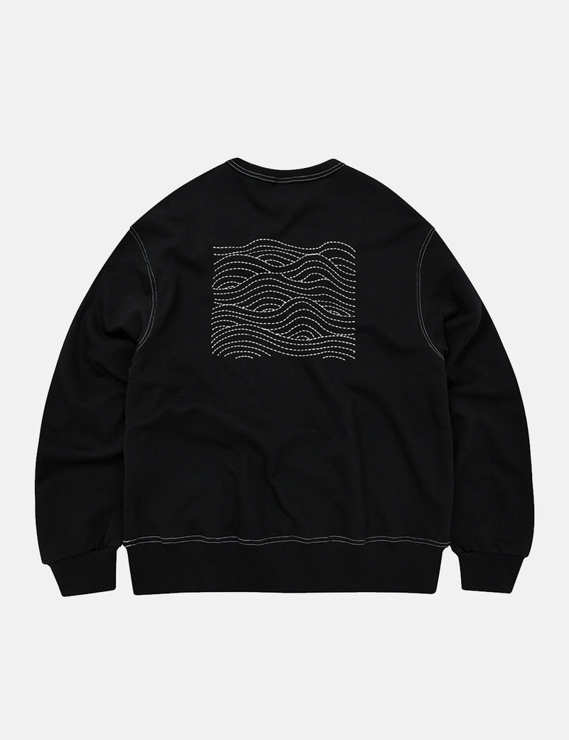 FrizmWORKS Wave Sweat-shirt à coutures - Noir