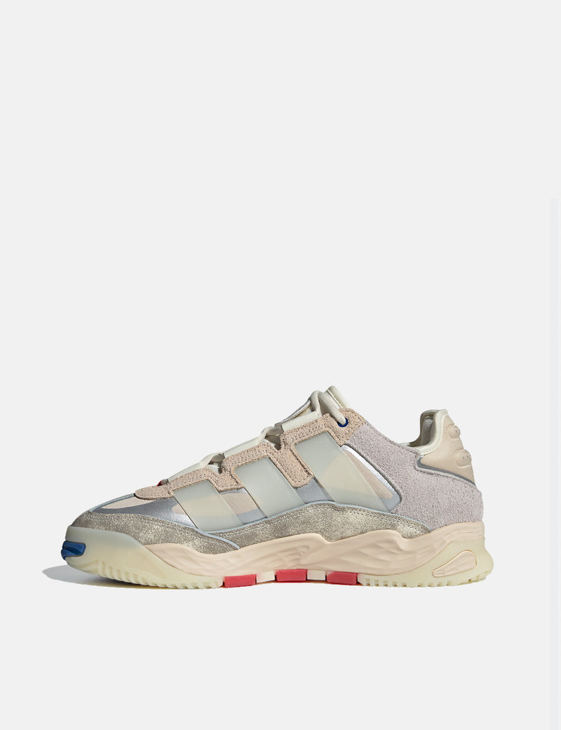 adidas Niteball Trainers (FX7643) - 크림 화이트/그레이/아이보리