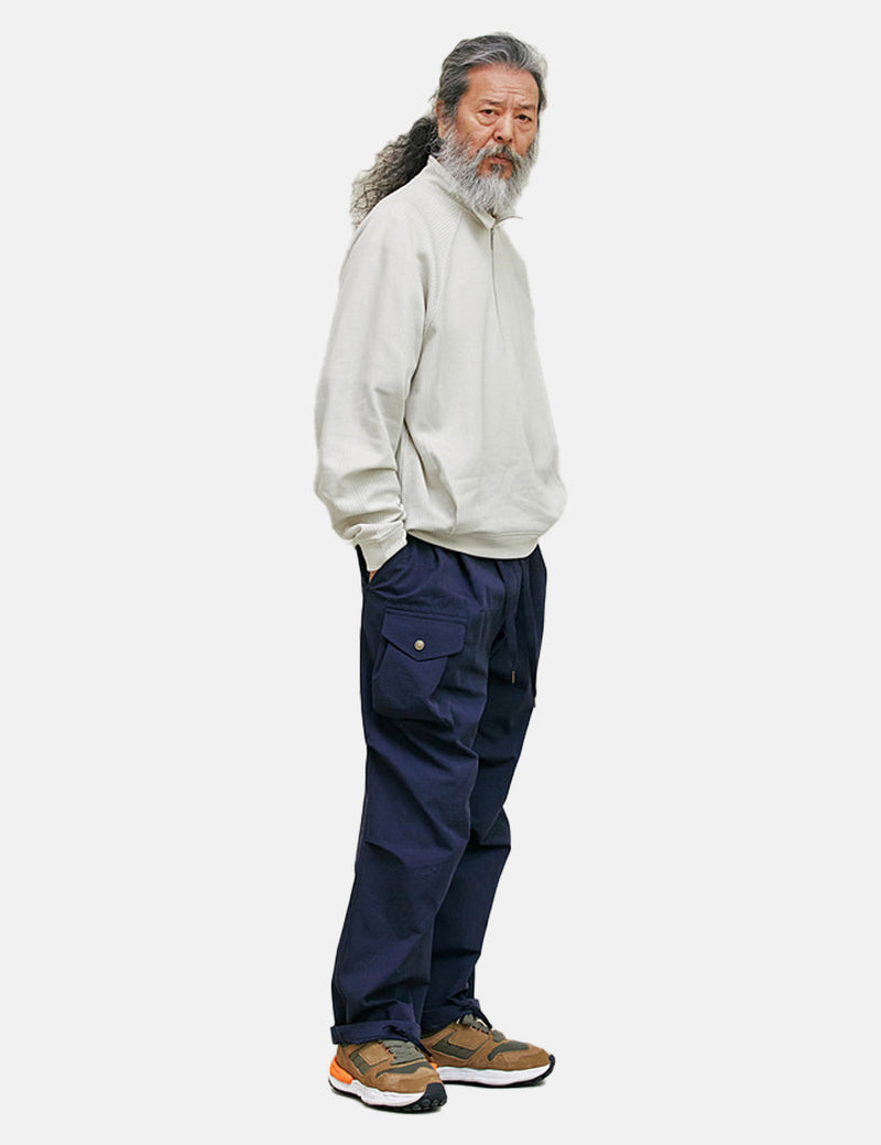 Frizmworks Army Two Tuck Relaxed Pants - Navy Blue