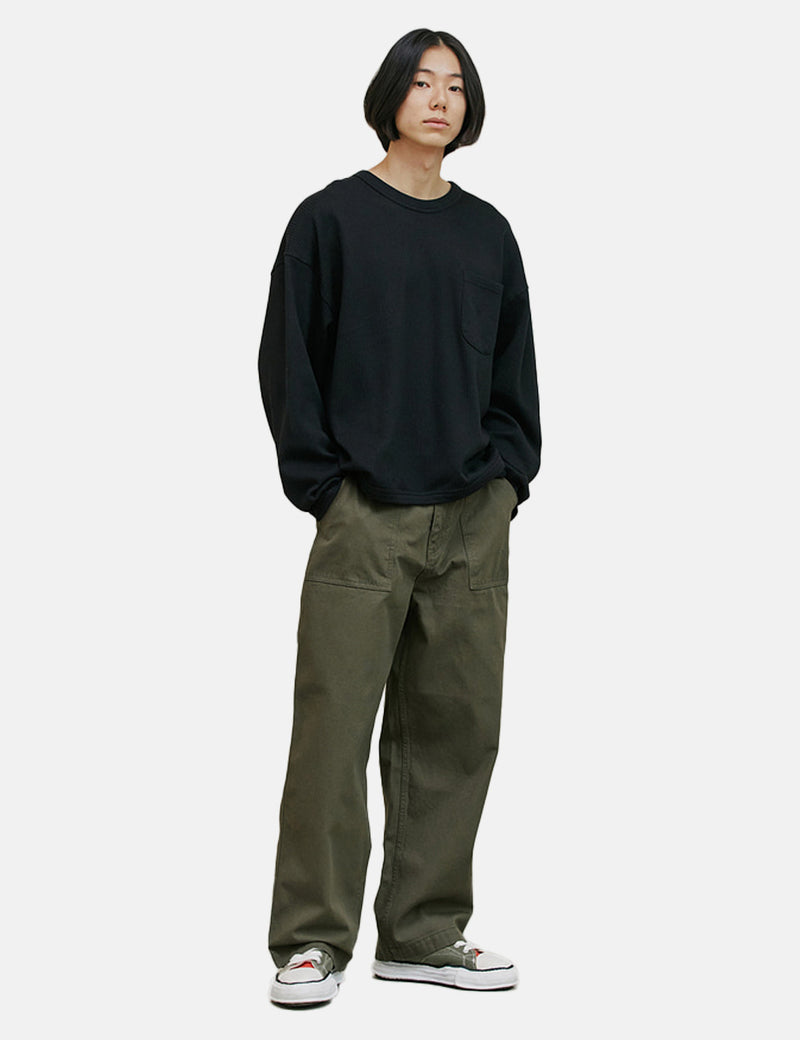 FrizmworksBTワイド疲労パンツ-オリーブグリーン