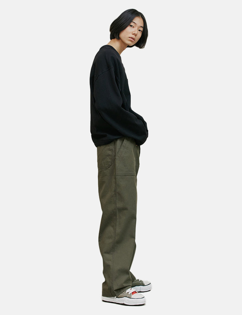 FrizmworksBTワイド疲労パンツ-オリーブグリーン