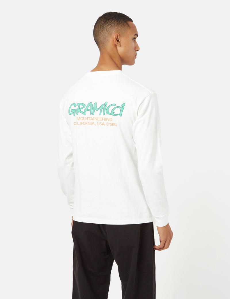 Gramicci Mountaineering Long Sleeve T-Shirt - White/Green