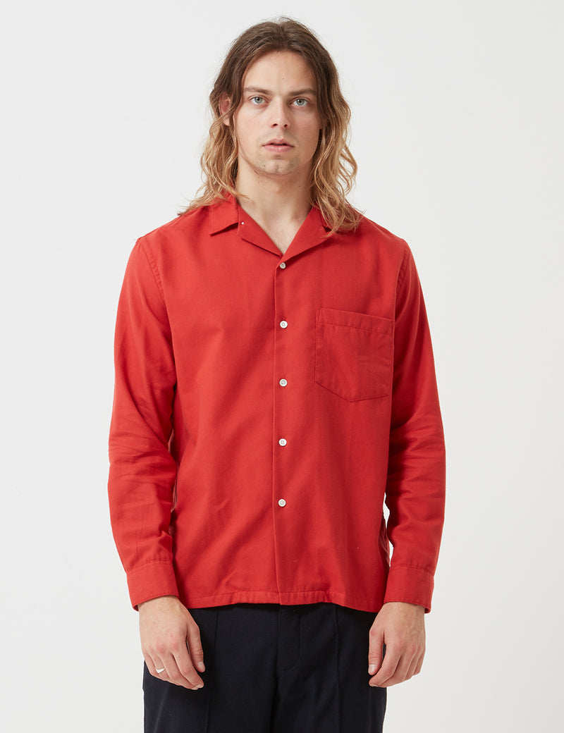 Portuguese Flannel Gas Station Shirt - Red