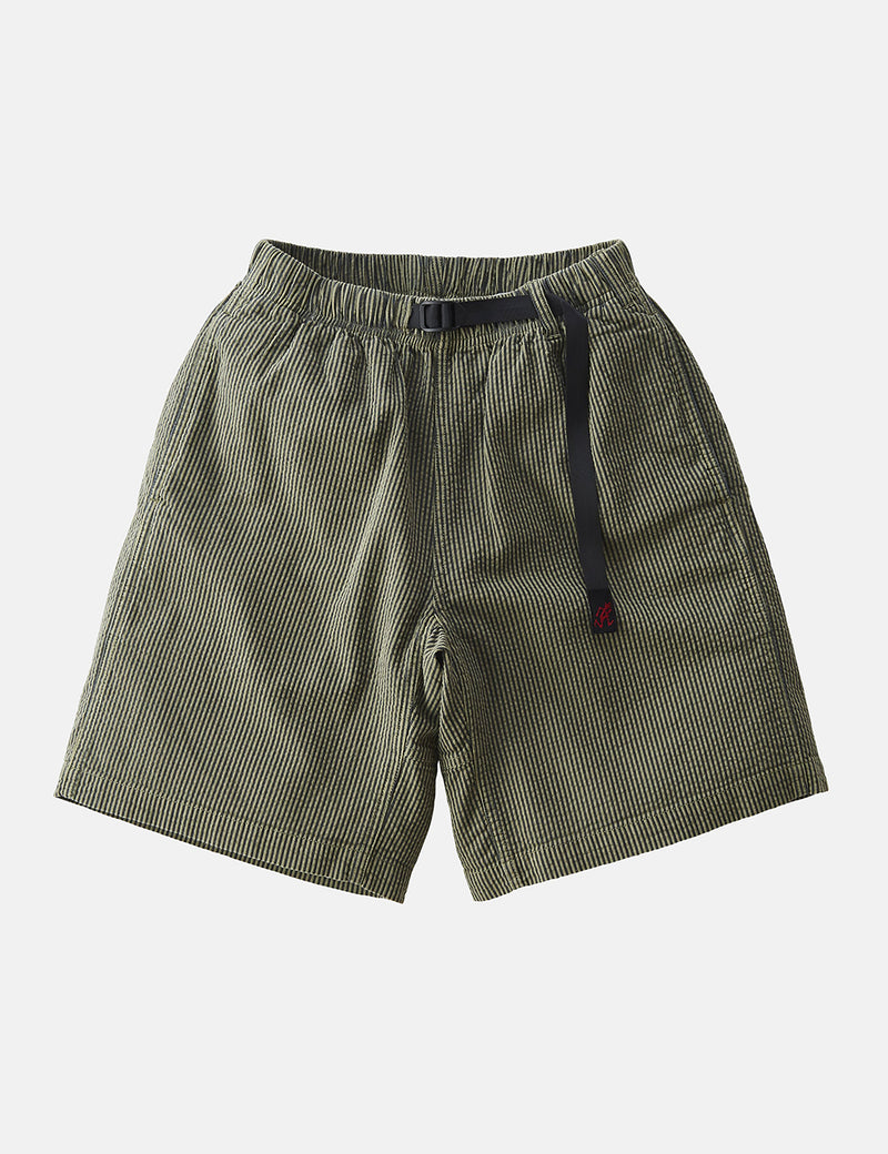 Gramicci G-Shorts (Seersucker) - Olivgrün