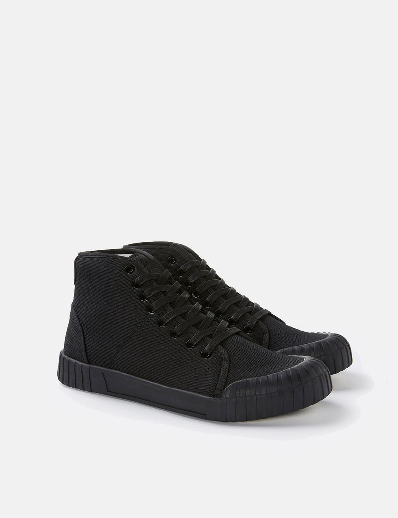 Good News Gamer Hi Trainers (Knit) - Black/Black
