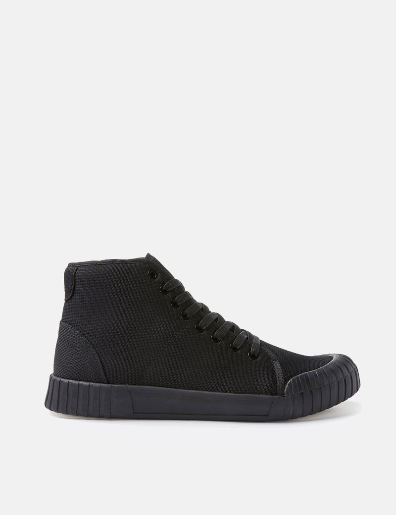 Good News Gamer Hi Trainers (Knit) - Black/Black