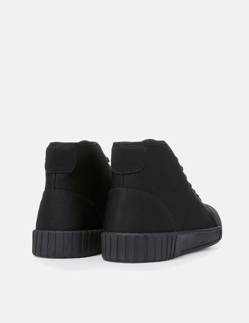 Good News Gamer Hi Trainers (Knit) - Black/Black