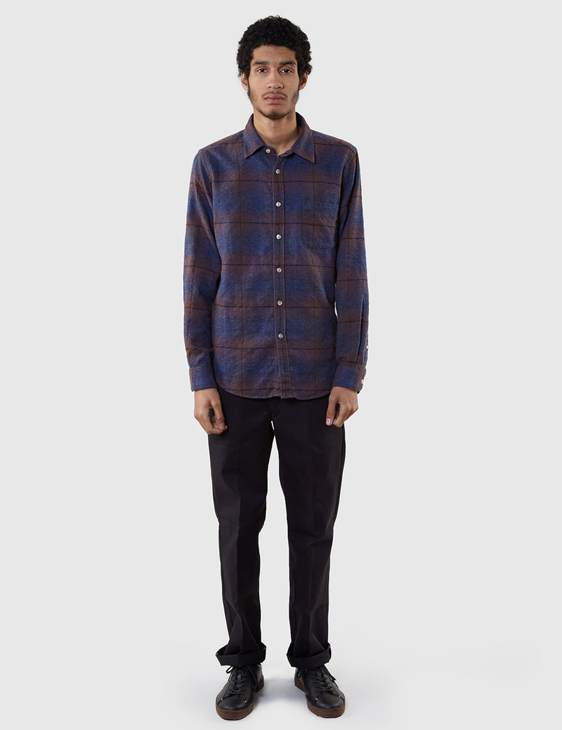 Portuguese Flannel Grampo Shirt - Blue Check