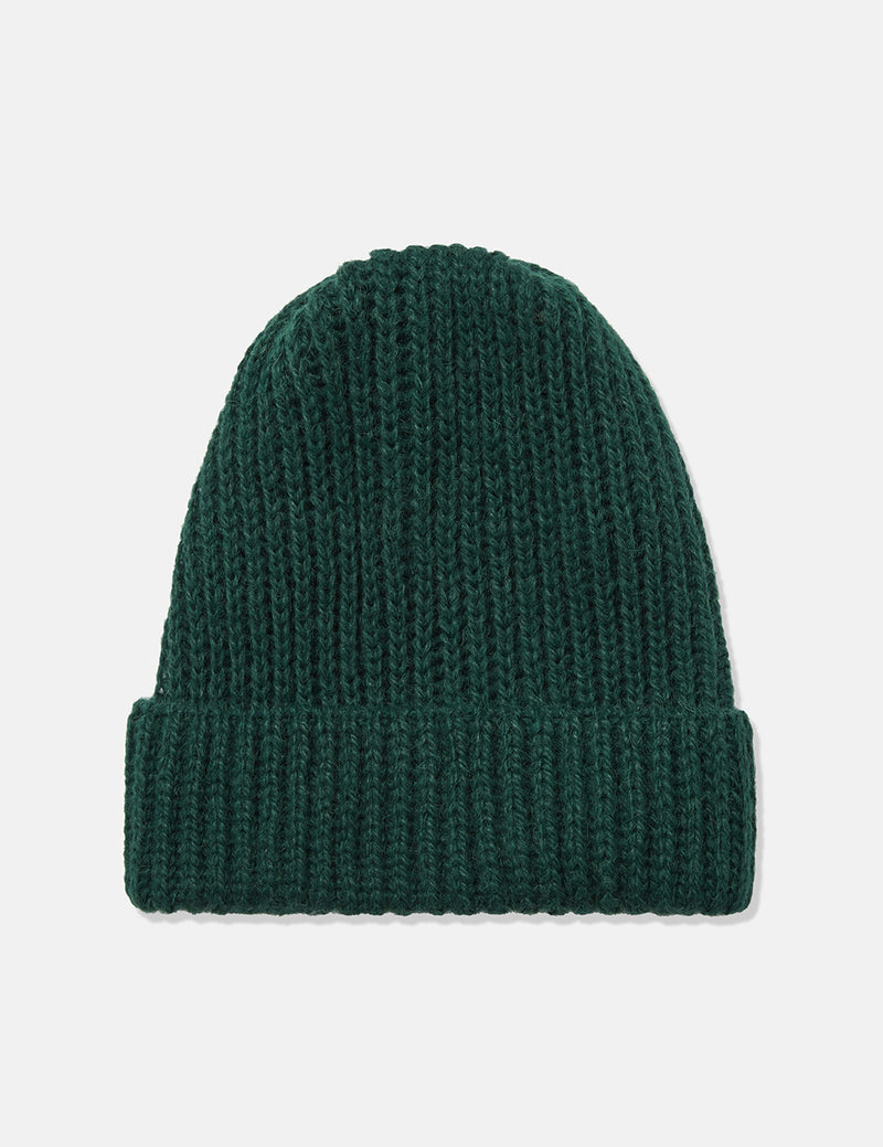 Bonnet Highland Rib Beanie (Laine/Alpaga) - Vert Forêt