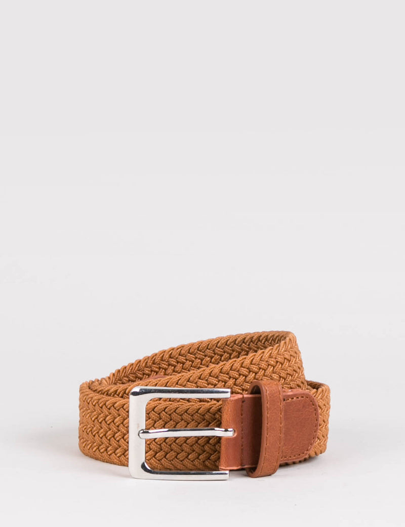 Hone Woven Plait Belt - Tan