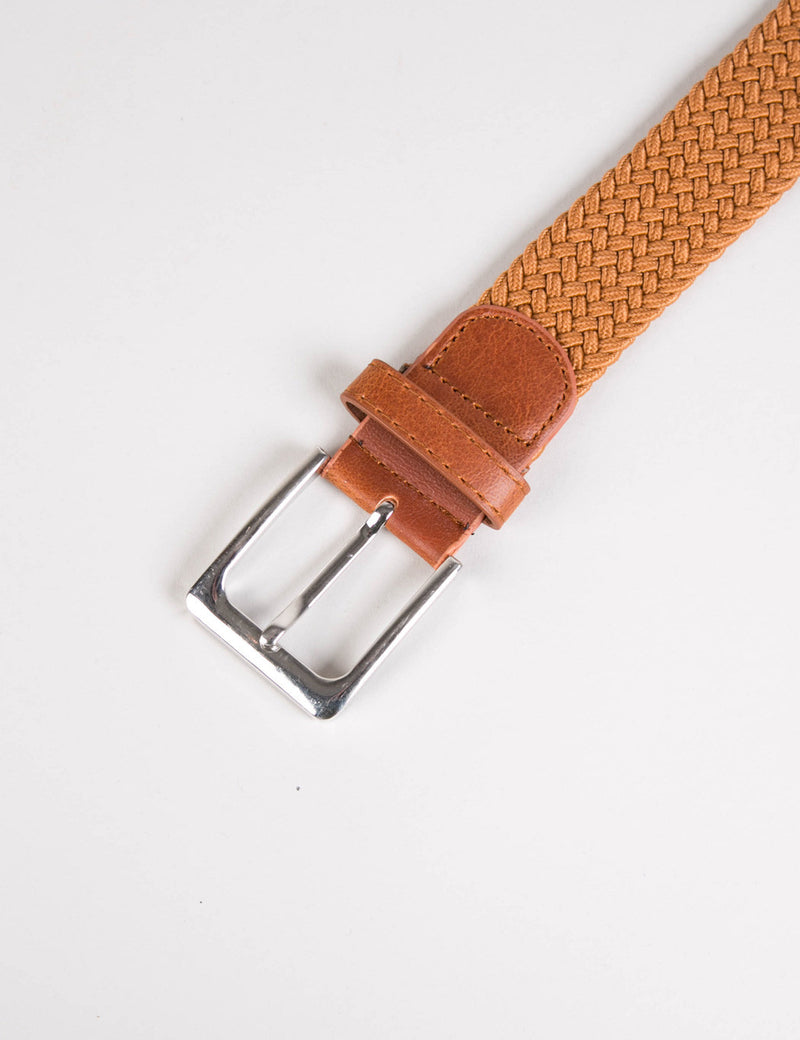 Hone Woven Plait Belt - Tan