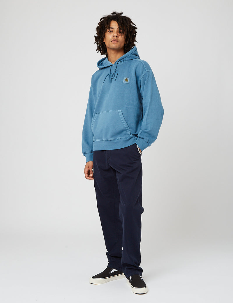 Carhartt-WIP Sweat à Capuche Nelson - Bleu Eau Glacée