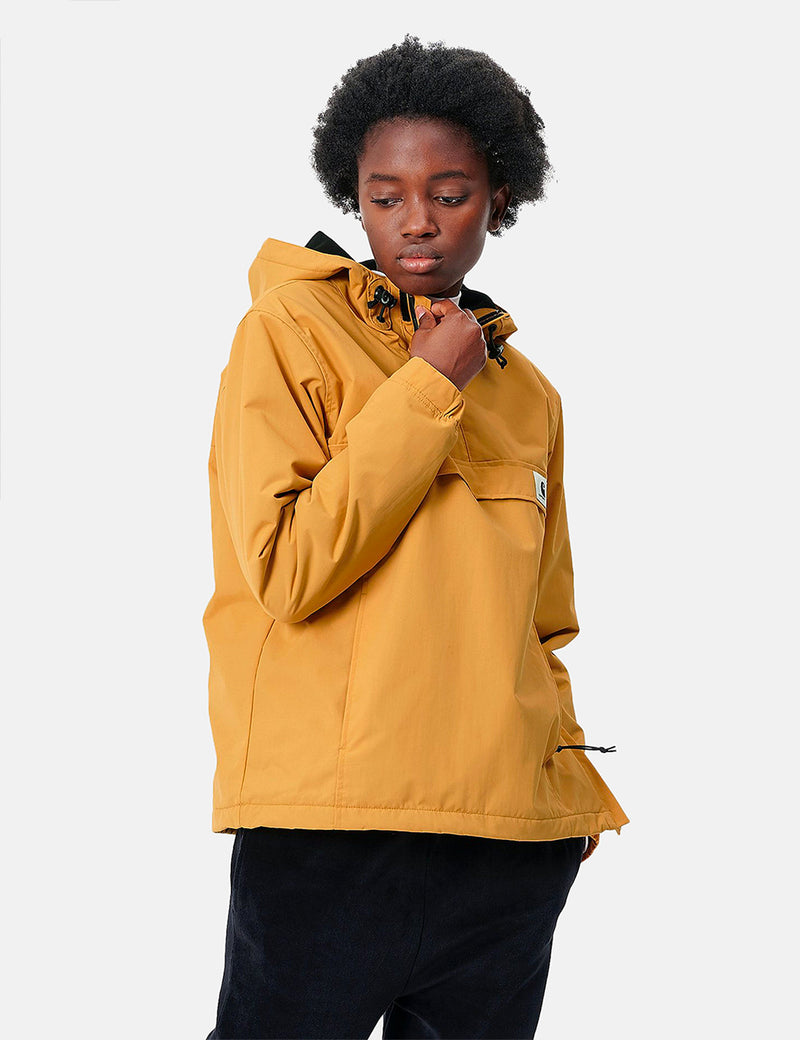 Womens Carhartt-WIP Nimbus Half-Zip Jacket (Fleece Lined) - Winter Sun