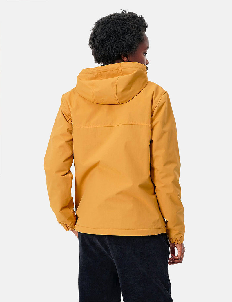 Womens Carhartt-WIP Nimbus Half-Zip Jacket (Fleece Lined)-Winter Sun