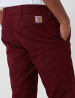 Carhartt-WIP Sid Pant Chino (Slim) - Bordeaux rinsed