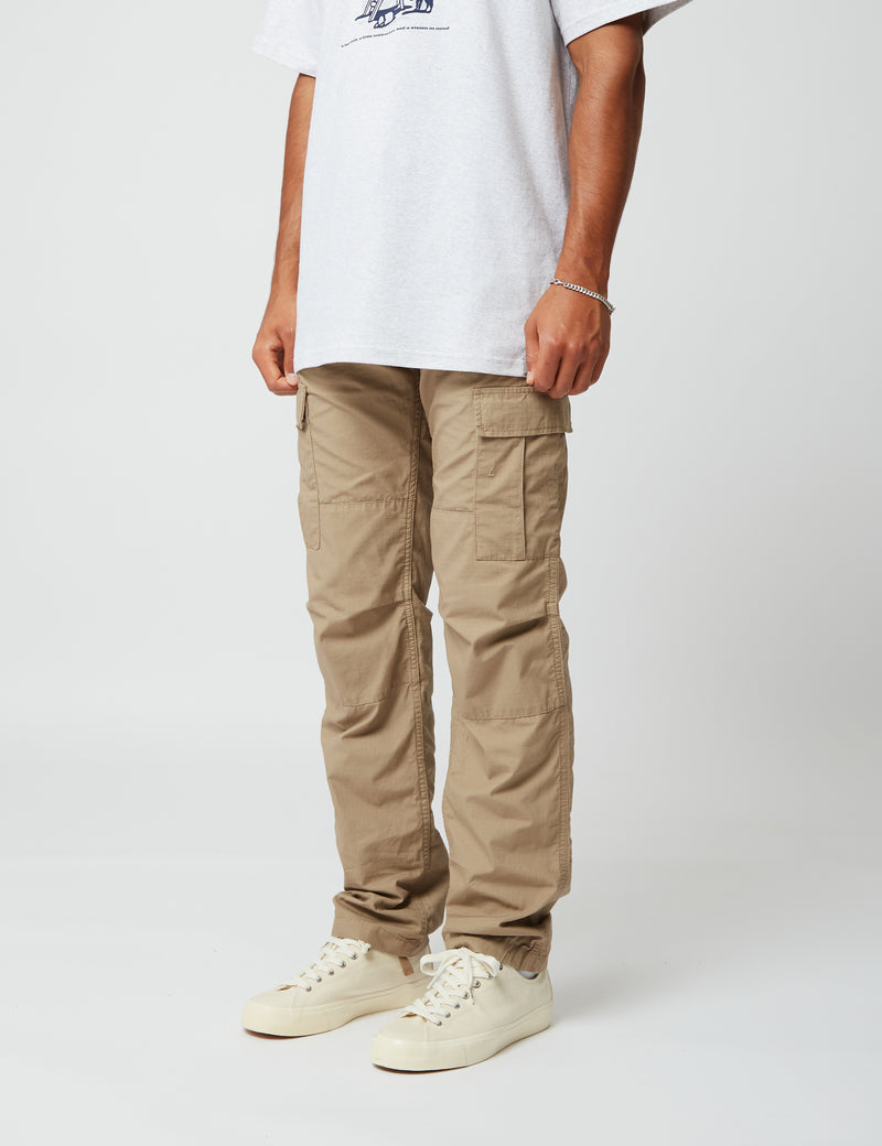 Carhartt-WIP-WIPアビエーションパンツ（リップストップ）-レザーカーキリンス