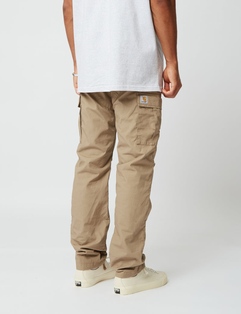 Carhartt-WIP-WIPアビエーションパンツ（リップストップ）-レザーカーキリンス