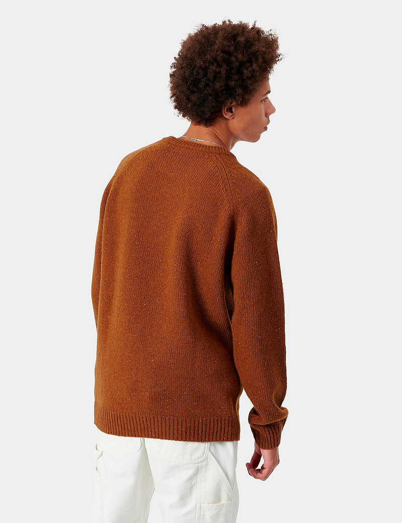 Carhartt-WIP Anglistic Knitted Jumper - Brandy Heather