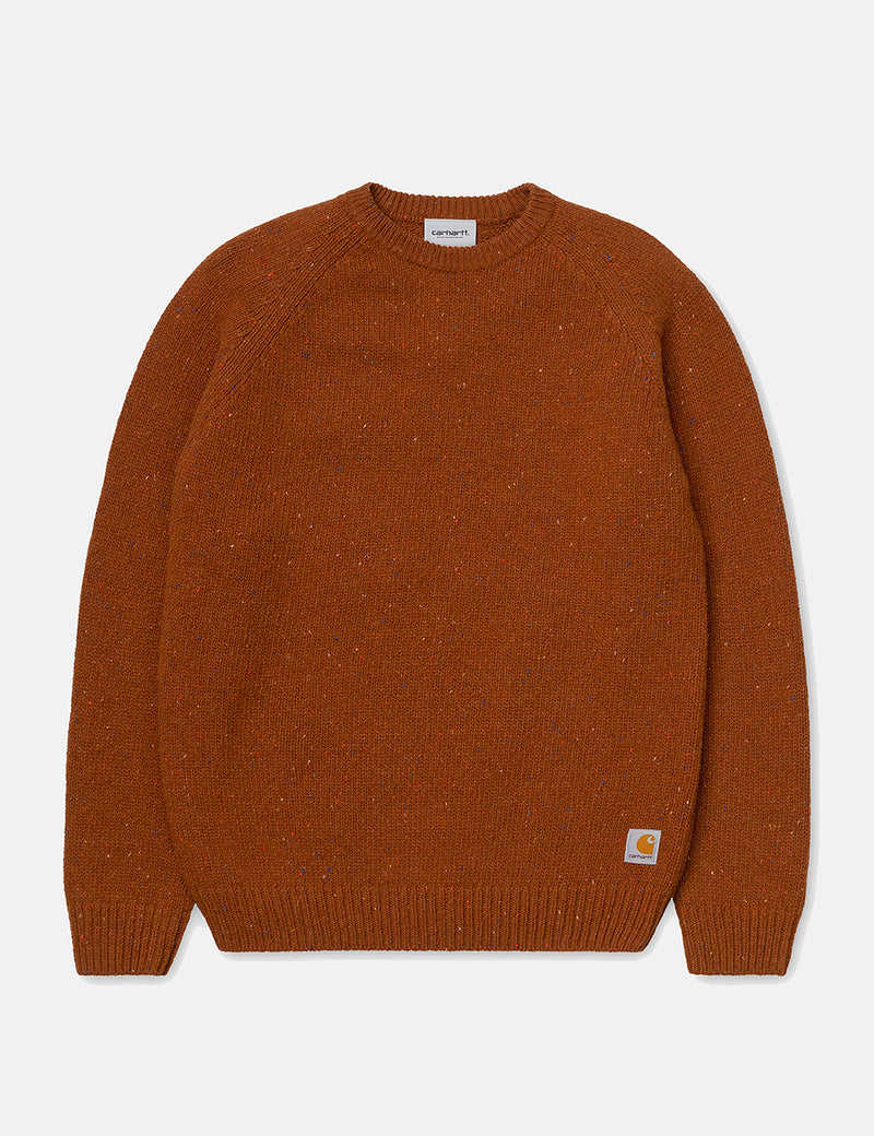 Carhartt-WIP Anglistic Knitted Jumper - Brandy Heather