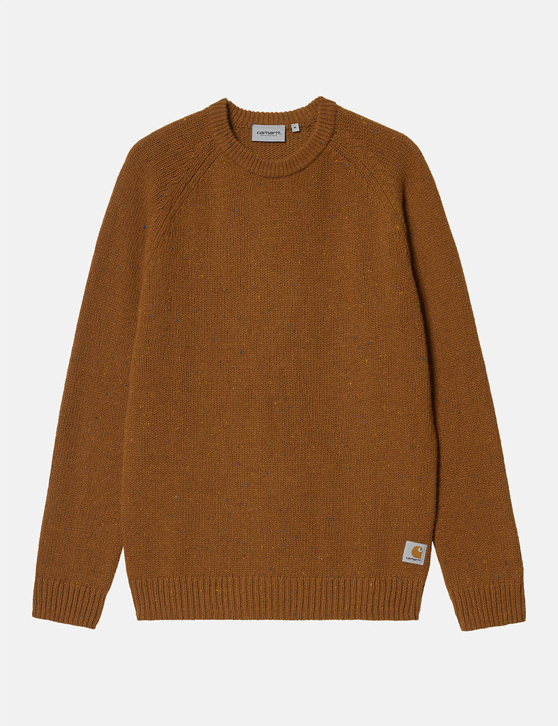Carhartt-WIP-WIPAnglistic Knit Sweatshirt-Speckled Tawny