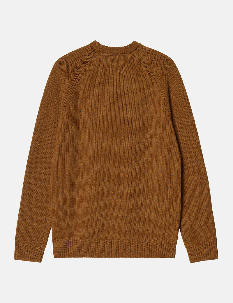 Carhartt-WIP-WIPAnglistic Knit Sweatshirt-Speckled Tawny